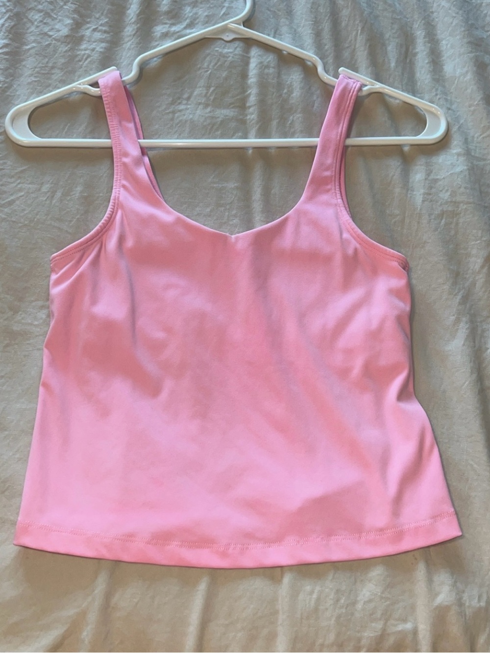 Pink Lily Soft Pink Tank Top with Scoop Neck
